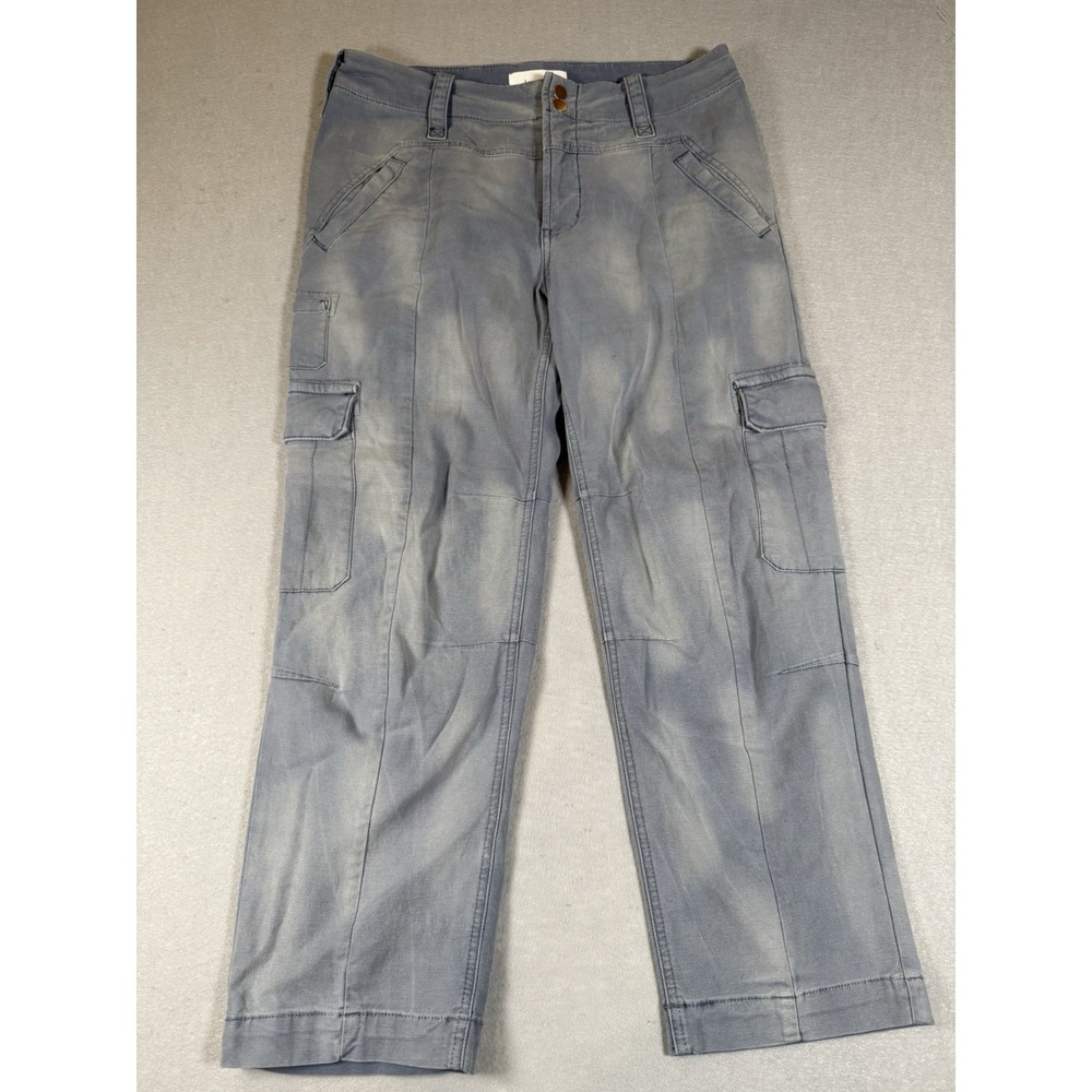 Anthropologie Cargo Jeans Womens 29 Light Blue Faded Denim Boho Y2K Retro Artsy